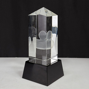 Trofeo de Cristal con Forma de Torre <span class=keywords><strong>Obelisco</strong></span> Transparente con Diseño de Pato Láser MH-MJ0665 - Product Image 2