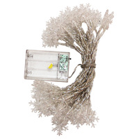 LED Weihnachtsbaum-Lichterkette Schneeflocken- und Sterndesigns IP66-Zertifiziert 10M Länge Buntes PVC-Material Ra90 CRI Außenbeleuchtung für Feiertage