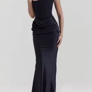 Vestido Elegante Negro Sexy, Nuevo, Sin Mangas, Primavera y Verano, OEM, Vestidos de Sirena de Alta Calidad para Mujer - Product Image 2