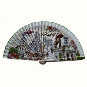 Ventilador de mano de madera plegable vintage español de flamenco, con logotipo personalizado y pintado, ¡gran oferta! - Product Image 1