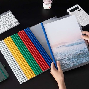 Foska 50 tấm năng lực trình bày chất kết dính trong suốt tiếp tục thư mục với 5 màu sắc thanh trượt nhựa thư mục báo cáo - Product Image 6