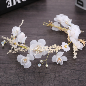Robe de mariée mariée chapeaux Dabysbreath fleur séchée forêt <span class=keywords><strong>cheveux</strong></span> accessoires bandeau <span class=keywords><strong>couronne</strong></span> de <span class=keywords><strong>fleurs</strong></span> <span class=keywords><strong>couronne</strong></span> - Product Image 3