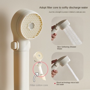 Douchette à main design simple pour salle <span class=keywords><strong>de</strong></span> bain, avec fonction <span class=keywords><strong>de</strong></span> séparation eau chaude et froide, jet supérieur, en laiton poli avec rehausseur en céramique, pour usage transfrontalier - Product Image 3