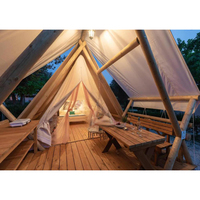 Carpa de Camping de Lujo del Tamaño de un Palacio |   Diseño de Cabaña Tipo Resort con Ventilación Inteligente |   Refugio Premium Resistente a la Intemperie para Glamping Familiar