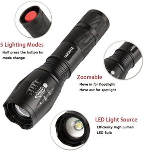 Linterna Táctica <span class=keywords><strong>LED</strong></span> <span class=keywords><strong>T6</strong></span> en Oferta, <span class=keywords><strong>1000LM</strong></span> de Alta Luminosidad con Zoom, Linterna <span class=keywords><strong>Impermeable</strong></span> <span class=keywords><strong>para</strong></span> Camping, Senderismo y Emergencias - Product Image 2
