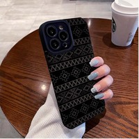 Coque de téléphone portable en cuir artificiel TPU avec impression de lignes multi-styles pour iPhone X Xr Xs 11 12 13 14 15 16 17 18 Pro Max