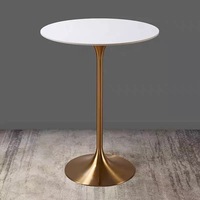 Table de salle à manger ronde blanche à prix réduit pour 4 personnes avec pieds de table basse