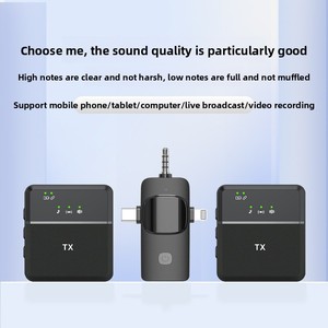 Nuevo Micrófono Lavalier Inalámbrico 3 en 1 F16 <span class=keywords><strong>con</strong></span> Clip para Transmisión en Vivo desde Teléfonos Móviles en Exteriores y Grabación Dedicada <span class=keywords><strong>con</strong></span> Reducción de Ruido - Product Image 4