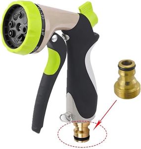 Spruzzatore da Giardino ad Alta Pressione con <span class=keywords><strong>Tubo</strong></span> Flessibile, Versatile Ugello Regolabile a 8 Funzioni, Pistola ad <span class=keywords><strong>Acqua</strong></span> di Alta Qualità - Product Image 2