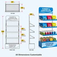 Présentoir à bonbons en métal moderne et créatif, sur pied, pour chocolats, avec impression de logo pour magasins de détail