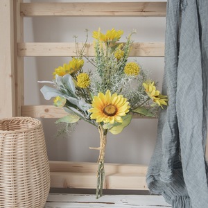 Ramo de Girasoles Artificiales Thousand Moss CF01123, Decoración para Bodas y Hogar, Arreglo Floral de Simulación - Product Image 3