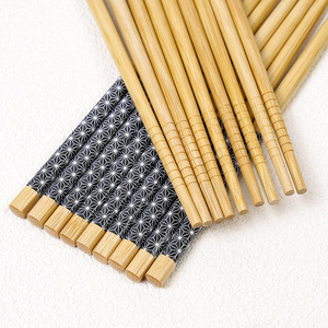 ตะเกียบไม้ไผ่สไตล์ญี่ปุ่น 24 ซม. ทรงกลม ลายกันลื่น สำหรับใช้ส่วนตัว - Product Image 3
