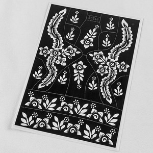 Nouveau modèle de <span class=keywords><strong>tatouage</strong></span> au henné adhésif, <span class=keywords><strong>motif</strong></span> ajouré peint à la main style indien, autocollant de <span class=keywords><strong>tatouage</strong></span> auto-adhésif, crème peinte semi-permanente - Product Image 2