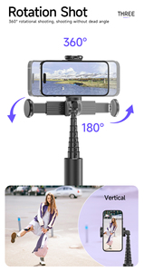Nuevo Soporte Oculto Todo en Uno C21 de 1341 mm, Aleación de Aluminio, Transmisión en Vivo, Trípode de 52.8 Pulgadas, Palo Selfie con Puerto de Expansión para Zapata Fría - Product Image 5