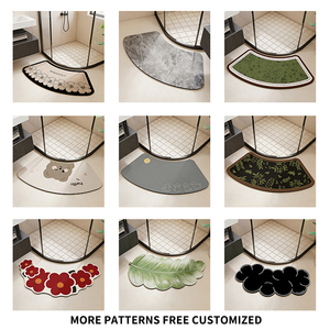 Tappetino <span class=keywords><strong>da</strong></span> <span class=keywords><strong>Bagno</strong></span> Personalizzato Irregolare, Lavabile, Antimacchia, Antiscivolo con Base in Gomma <span class=keywords><strong>per</strong></span> Interni, <span class=keywords><strong>Bagno</strong></span>, Doccia, <span class=keywords><strong>Vasca</strong></span> - Product Image 2