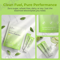 Aeglewell Lime Electrolyte Mix Salts Powder, Sans gluten et sans produits laitiers, Complément d'hydratation rapide pour la performance cellulaire