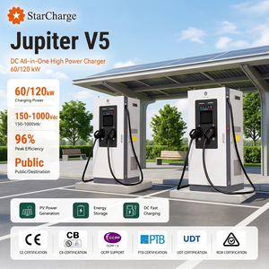 สถานีชาร์จรถยนต์ไฟฟ้า Starcharge Jupiter V5 120kW CCS2 250A พร้อมระบบ Boost 300A Dynamic Power Allocation รองรับ 4G แบบคู่ ควบคุมระยะไกล OMC DC - Product Image 1
