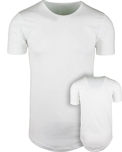 <span class=keywords><strong>Camisetas</strong></span> Personalizadas de Corte Largo, <span class=keywords><strong>Camisetas</strong></span> Lisas 100% Algodón, Manga Corta, Camiseta Hip Hop para Hombre - Product Image 1