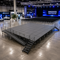 Scène événementielle modulaire en alliage d'aluminium pour l'extérieur, installation rapide, capacité de charge lourde de 1000 kg, conception mobile et démontable