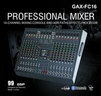 GAX-FC16 usine vente en gros console de mixage professionnelle 8/12/16/24 canaux scène performance alimentation fantôme console de mixage