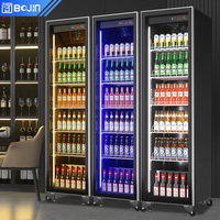 Vitrina Refrigerada para Bebidas y Vinos de Una Puerta, con Control Digital de Temperatura, Descongelación Automática, para Supermercados y Tiendas de Conveniencia