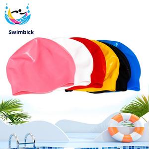 Manufacturer In-Stock Silicone Seamless Waterproof Adult <b>Swimming</b> <b>Cap</b> with Printed Logo Head-Worn Design Wholesale Availability - Product Image 5