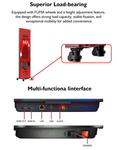 Outdoor 4K LED Advertising Display with HDR10+ P2 Pixel Pitch WiFi <b>Control</b> IP65 Waterproof Floor <b>Standing</b> LED Screen - Product Image 5