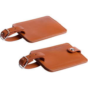 Genuine Leather Luxury Luggage <b>Tags</b> with Custom Logo Privacy Protection Custom Color & Size-Travel Essentials - Product Image 3