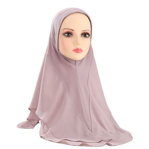 最新サテンシルクインスタントFoulard <span class=keywords><strong>Hijab</strong></span>ジャージープレミアムKleidハンガー女性ベール用ジョーゼットヒジャーブ布レディース - Product Image 1