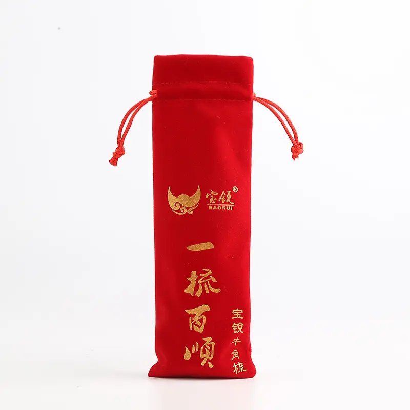 Pochette enveloppe en velours personnalisée avec logo doré de couleur rouge Pochette enveloppe en faux daim Pochette nœud en daim sans logo