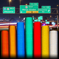 Rollo de láminas reflectantes llamativas de vinilo de grado HIP Micro prismático acrílico de 10 años para impresión Digital Eco solvente Road Sign
