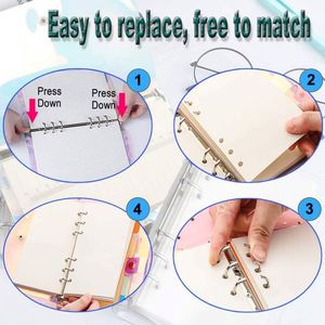<b>A6</b> Transparent Clear Soft PVC Notebook <b>Binder</b> Notebook <b>Binder</b> Loose Leaf Bags Refillable Paper Translucent <b>Binder</b> Zipper Folders - Product Image 3