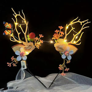 ที่คาดผมคริสต์มาส ซานตาคลอส กวางเรนเดียร์ หูเรนเดียร์ ประดับไฟ LED ของตกแต่งพลาสติก สไตล์หวานๆ 28 สี สำหรับผู้หญิง ใช้ได้ทุกวัน - Product Image 5