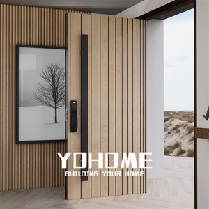 Porte d'Ingresso Principali in Legno di Alta Qualità Francese con Campanello per Casa, Porte in Legno, Porte per Villa, Porte Esterne per <span class=keywords><strong>la</strong></span> Casa - Product Image 5