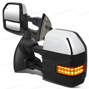 Cho Năm 2008 Đến 2016 Ford <span class=keywords><strong>F250</strong></span> / F350 / F450 / F550 Cặp Siêu Nhiệm Vụ W/Đèn Báo Rẽ LED Được Làm Nóng Bằng Gương Kéo Được Hỗ Trợ Chrome - Product Image 1