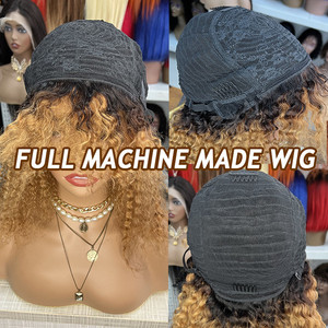 Perruque Courte à Franges Faite à la Machine SDD Super Double Drawn, Cheveux Vierges Bruts Alignés dans le Sens de la Cuticule, Densité 200%, 100% Cheveux Humains - Product Image 6