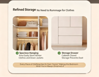 Armoire à une porte en bois massif, style crème moderne et simple, pour chambre à coucher, rangement combiné, toucher agréable, utilisation hôtelière, design pliable