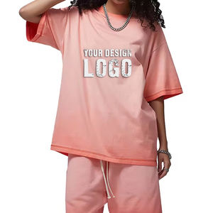 Camiseta de Hombre de Gran Tamaño con Hombros Caídos y Color Degradado Estilo Urbano, Moda Americana, Teñida, Lavada, Vintage, Holgada, Deportiva - Product Image 6