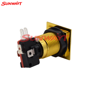Botón Pulsador Cuadrado Iluminado de Alta Calidad Chapado en Oro para Máquina de Juegos Arcade - Product Image 5