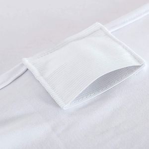 Housses de chaise extensibles en polyester et élasthanne, lavables, pour fêtes, mariages, banquets et événements, coloris blanc uni et noir, pour Noël - Product Image 3