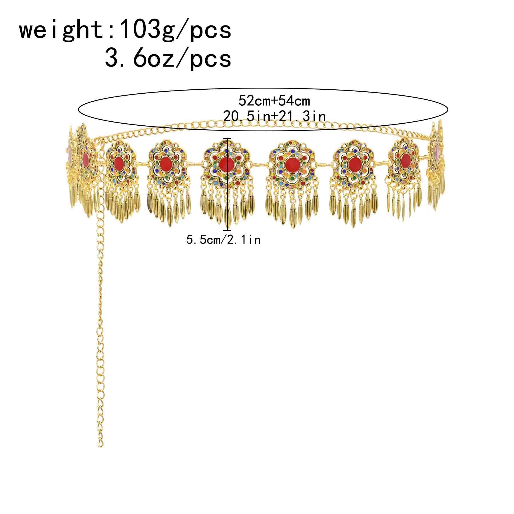 Colorful Flower Enamel Flower Metal Belt Enamel Floral Belt - Etsy main image 2