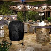 Onlyfire Kamado Grill Cover pour Kamado Joe Classic Large Grill Dome Fabric Material Réutilisable Diamètre 76*30cm