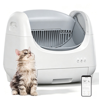 Litière automatique ouverte OEM pour petits chats avec contrôle des odeurs, toilette électrique intelligente avec capteur de sécurité pour petits chats