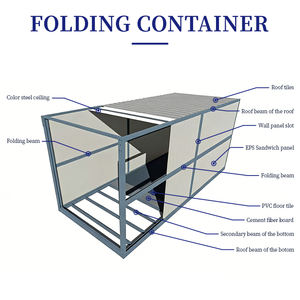 Maison conteneur modulaire préfabriquée pliable, panneau sandwich, installation rapide, utilisation hôtelière, design moderne, faible coût, mobile - Product Image 3