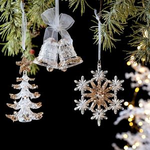 Wholesale New Arrival <b>Christmas</b> Gifts Glitter Acrylic Pendants Xmas <b>Tree</b> Ornaments for Kids and Family - Product Image 3