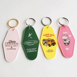 Custom Logo Promotional Hotel and Motel Keychains Blank Plastic <b>ABS</b> with Durable Metal Material - Product Image 6