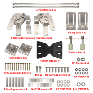 Swing Door Kit Phần Cứng Cửa Nhà Để Xe Bi Gấp Không Để Lại Dấu Vết - Product Image 4