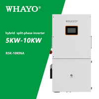 Système solaire Whayo 5KW 6KW 8KW 10KW 12KW hybride biphasé 120V 240V avec onduleur