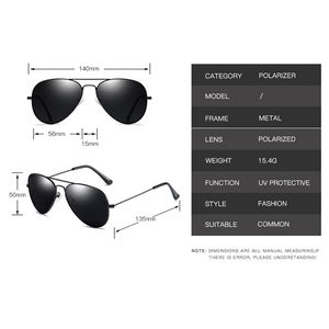 Klassische Unisex polarisierte Sonnenbrille UV400 Schutz Benutzer definiertes Logo Aviation Metallrahmen Marken design für Männer Frauen Sonnenbrillen - Product Image 4