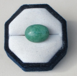 Cabochon ovale en émeraude, pierre précieuse naturelle, 21 x 16 mm, pour collection, cadeaux, bijoux et artisanat - Product Image 3